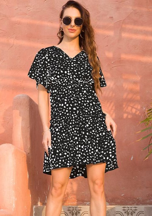 Chic Print Plus Curve Mini Dresses OEM Online For Your Brand