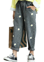 Load image into Gallery viewer, Fashion Clothes Print Wide Leg Jeans Wholeasle for Girls
