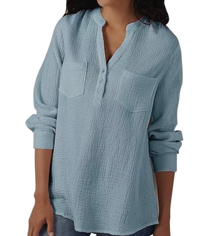 Plus Pocket Blouse Shirt