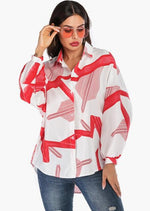 Load image into Gallery viewer, Womens Plaid Long Balloon Sleeve Blouse Shopping
